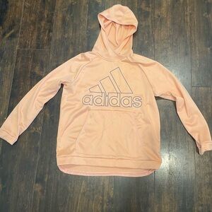 Adidas women’s peach-colored hoodie sweatshirt